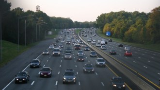 Traffic on New Jerseys' Garden State Parkway