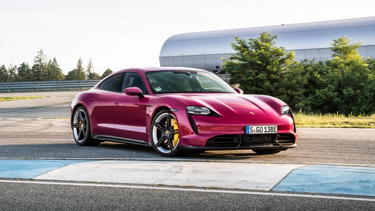 2023 Porsche Taycan Turbo S in red