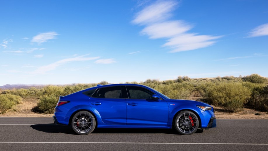 The 2024 Acura Integra Type S seen in profile