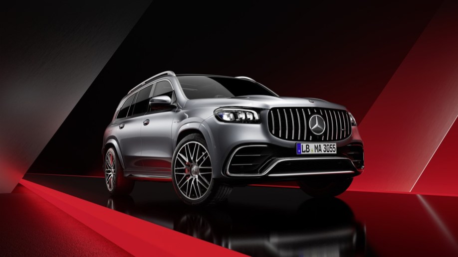 The 2024 Mercedes-Benz GLS seen from a front quarter angle