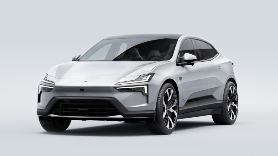 The 2025 Polestar 4 seen from a front quarter angle