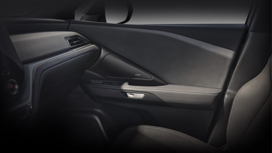 A teaser photo showing a door in the 2023 Lexus TX