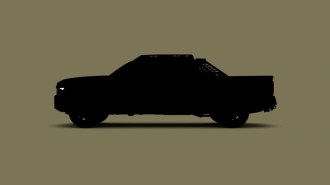 A silhouette teasing the 2024 Toyota Tacoma