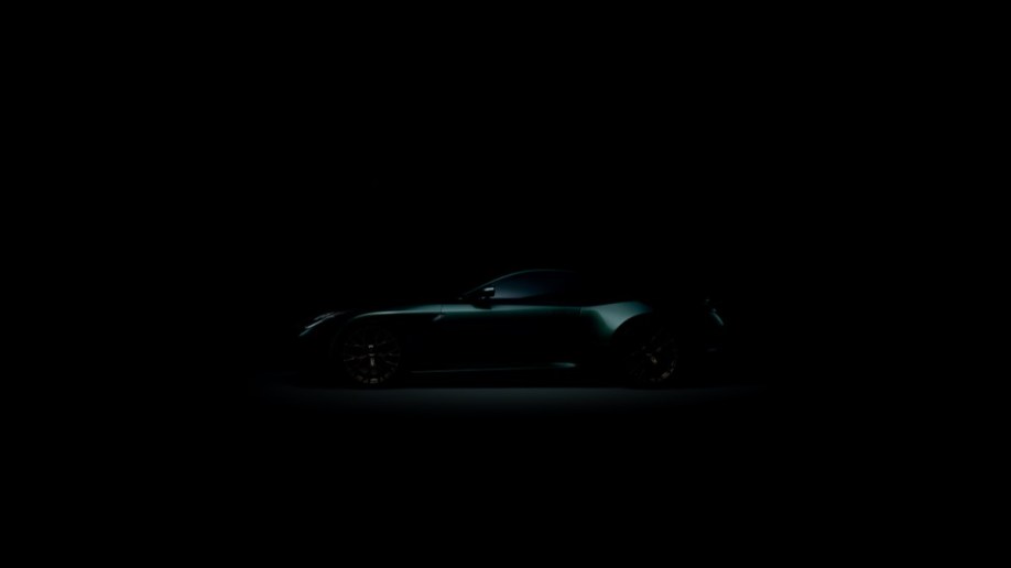 A teaser photo showing the next Aston Martin DB in profile