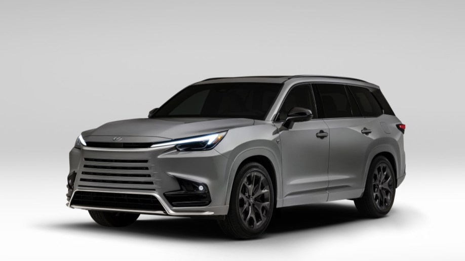 The 2024 Lexus TX seen from a front quarter angle