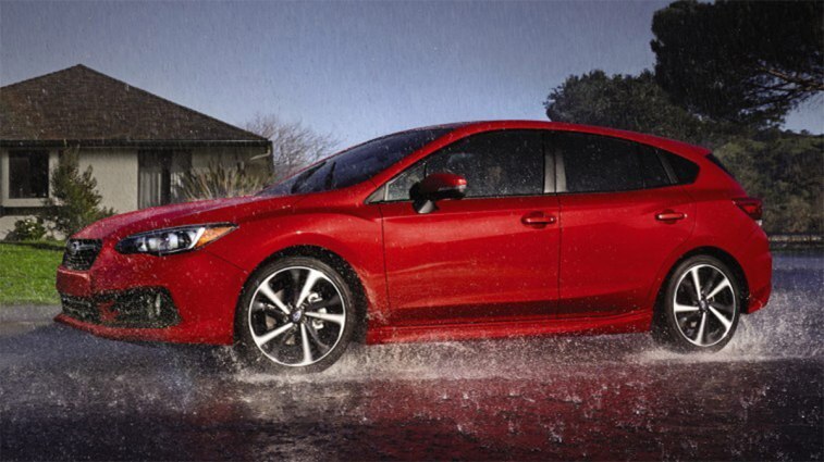 2021 Subaru Impreza in red.