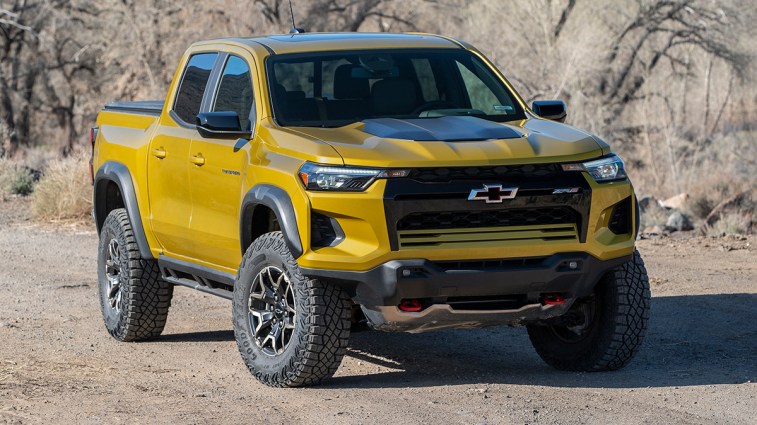 2023 Chevrolet Colorado ZR2 in yellow.