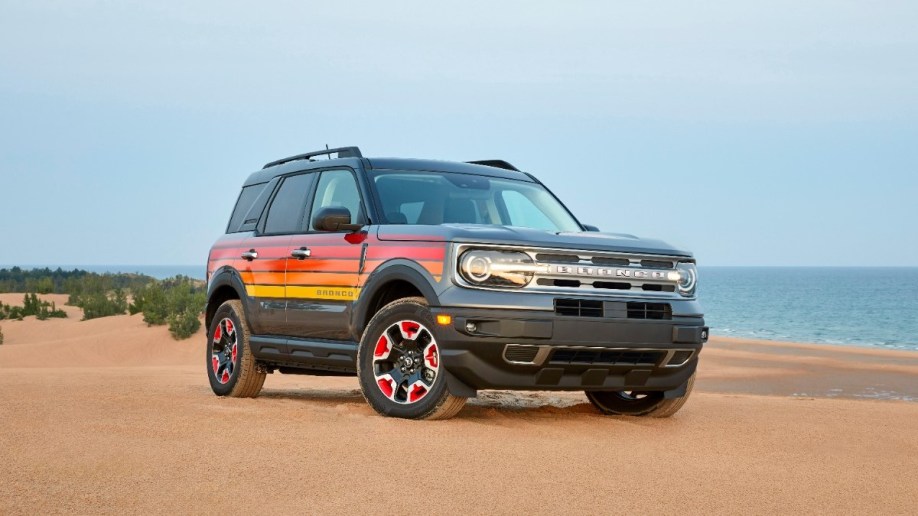The 2024 Ford Bronco Sport Free Wheeling Edition seen from a front quarter angle