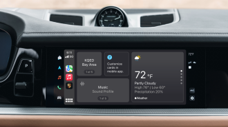Apple CarPlay running on a Porsche's touchscreen