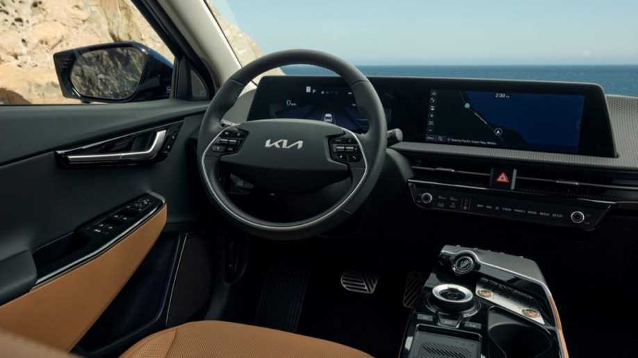 The interior of the 2023 Kia EV6 North American Utility Vehicle of the Year Edition 