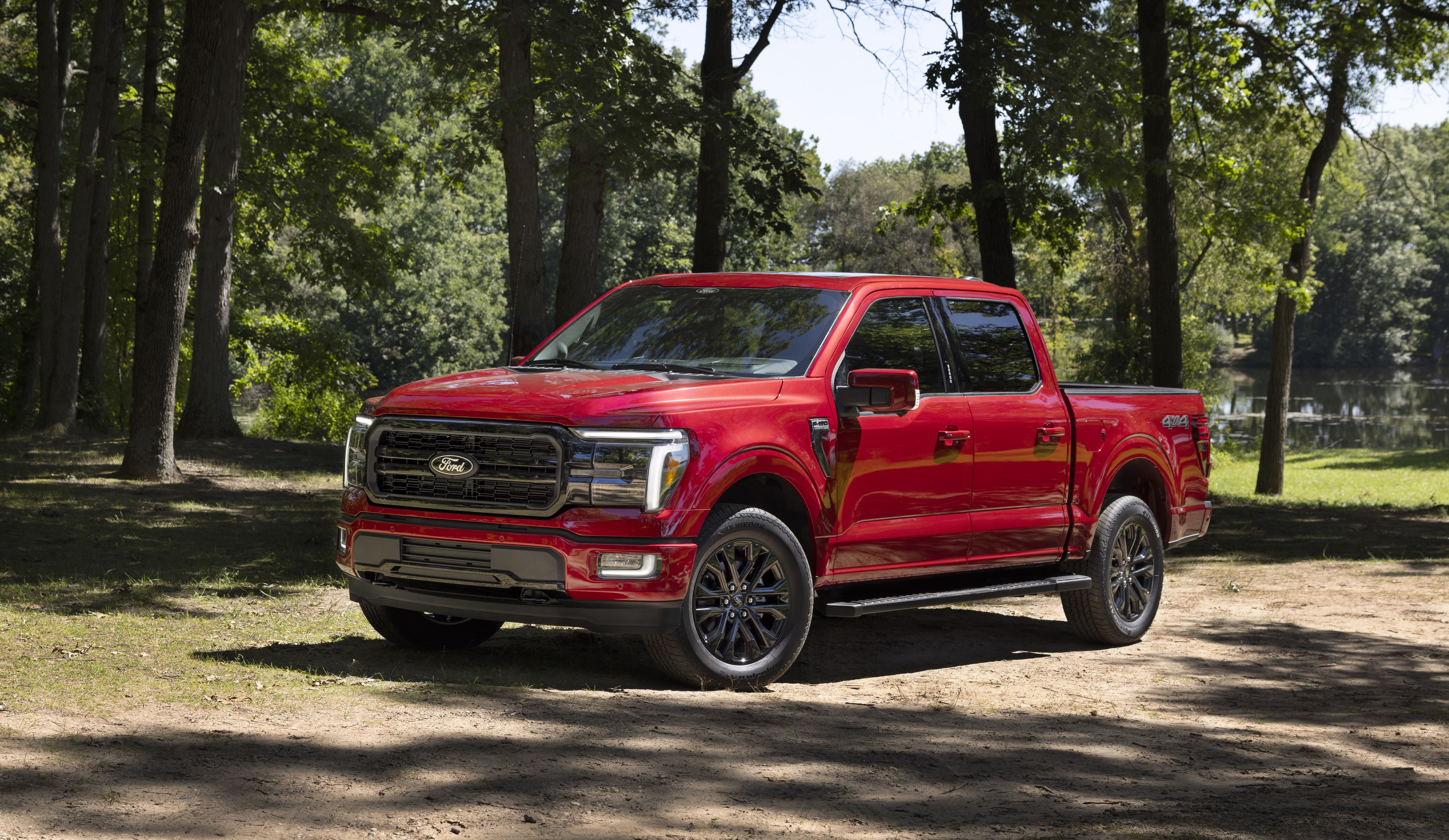 The 2024 Ford F-150 seen from a front quarter angle