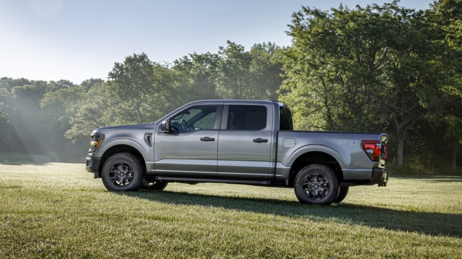 The 2024 Ford F-150 seen in profile