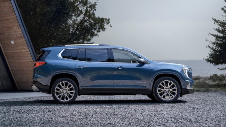 The 2024 GMC Acadia seen in profile