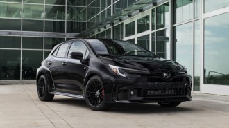 The 2024 Toyota GR Corolla seen from a front quarter angle
