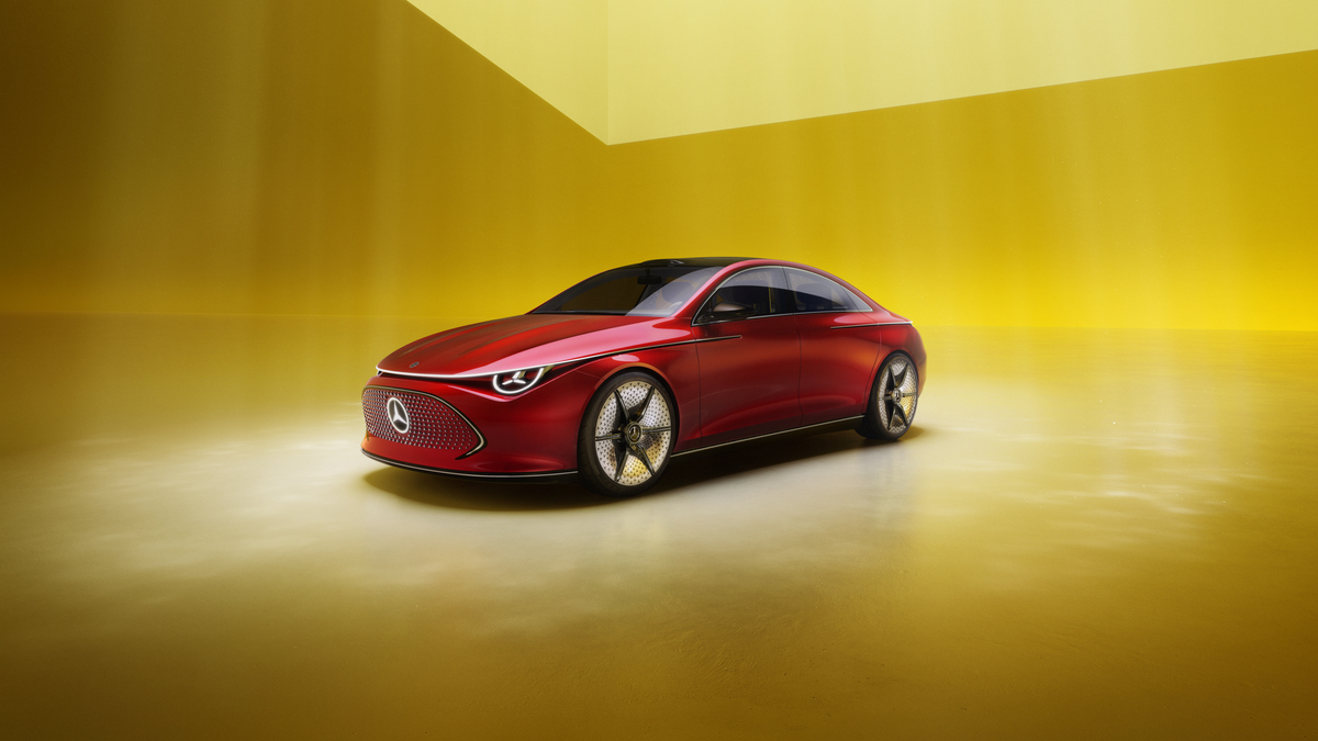 The Mercedes-Benz Concept CLA-Class seen from a front quarter angle