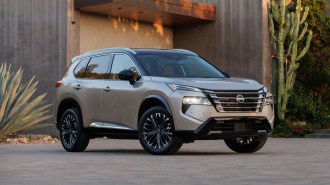 The 2024 Nissan Rogue seen from a front quarter angle