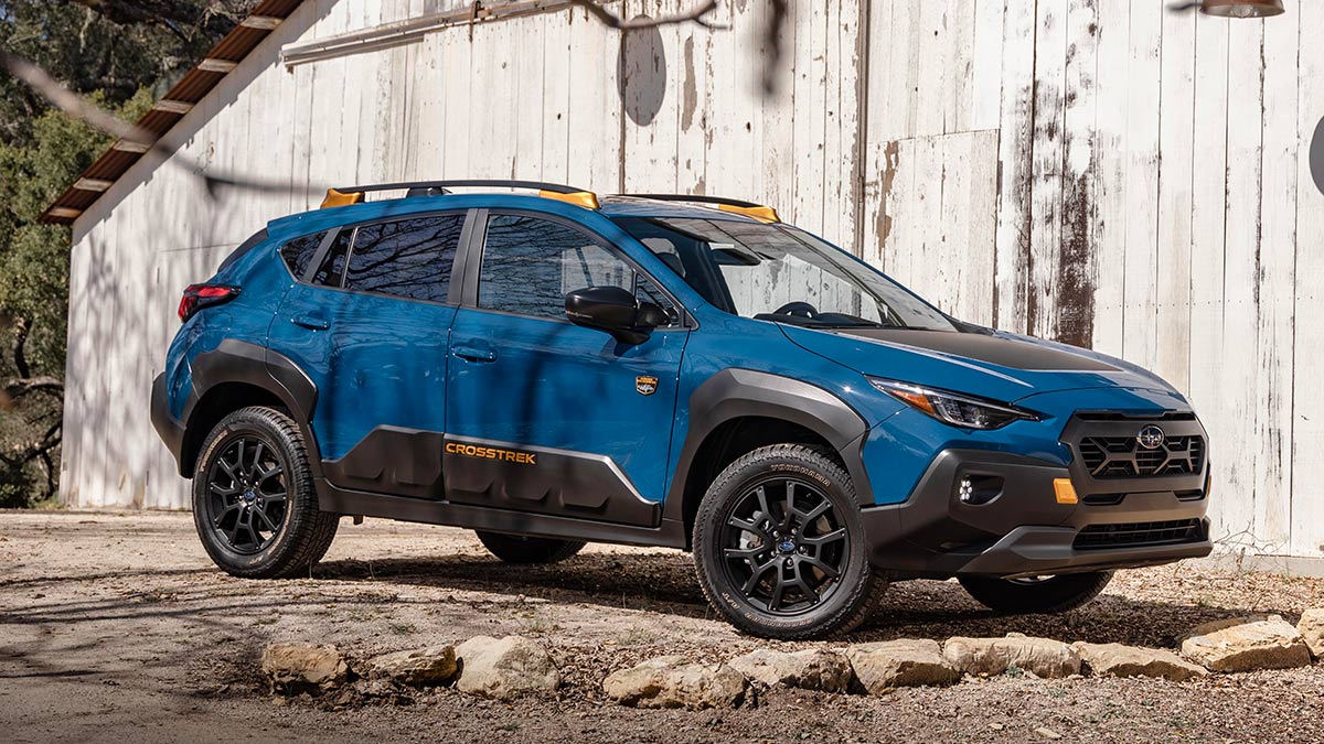 The 2024 Subaru Crosstrek Wilderness in blue.