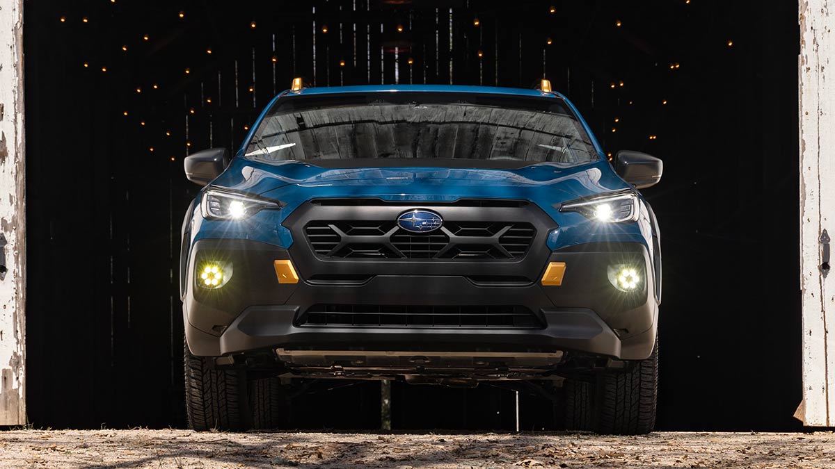 The 2024 Subaru Crosstrek Wilderness in blue.