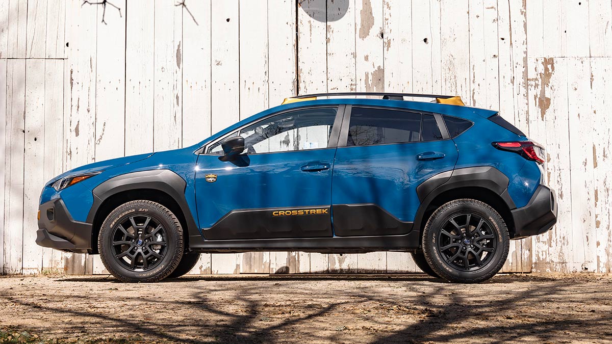 The 2024 Subaru Crosstrek Wilderness in blue.
