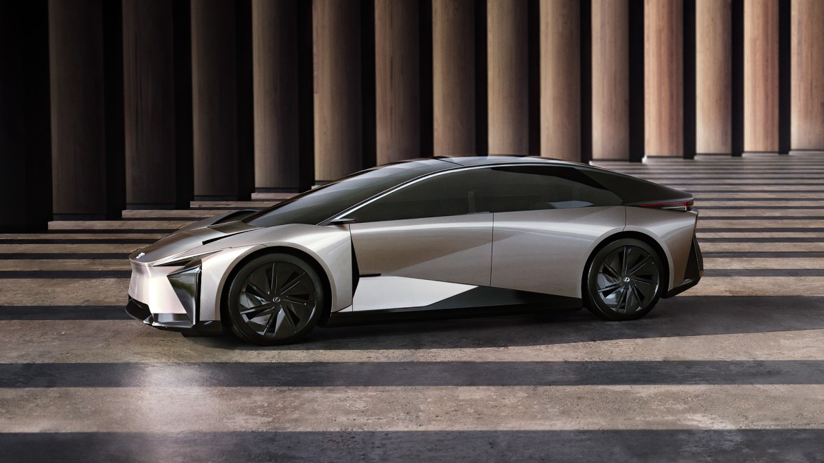 The Lexus LF-ZC Concept seen in profile