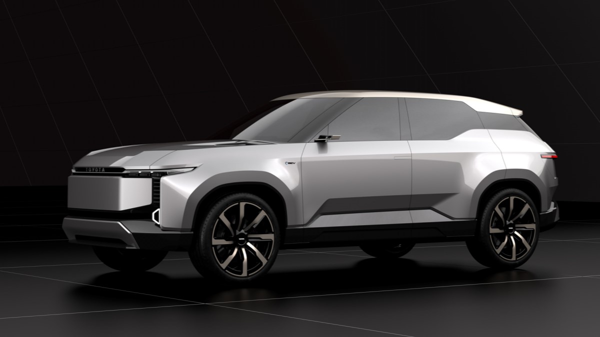 The Toyota Land Cruiser Se concept seen from a front quarter angle