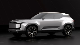 The Toyota Land Cruiser Se concept seen from a front quarter angle