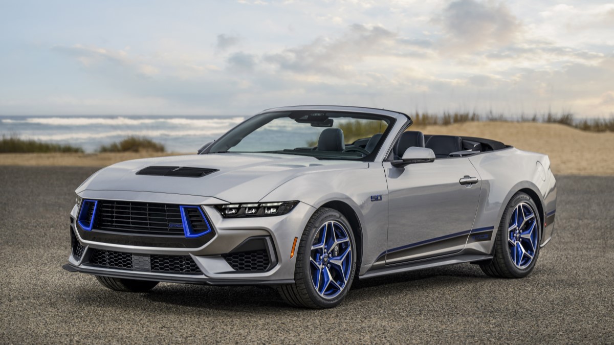 The 2024 Ford Mustang GT California Special seen from a front quarter angle