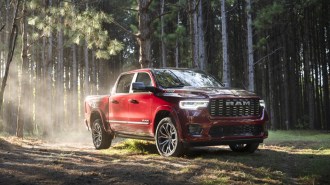 The 2025 Ram 1500 Tungsten seen from a front quarter angle