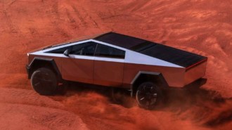 The Tesla Cybertruck seen from overhead