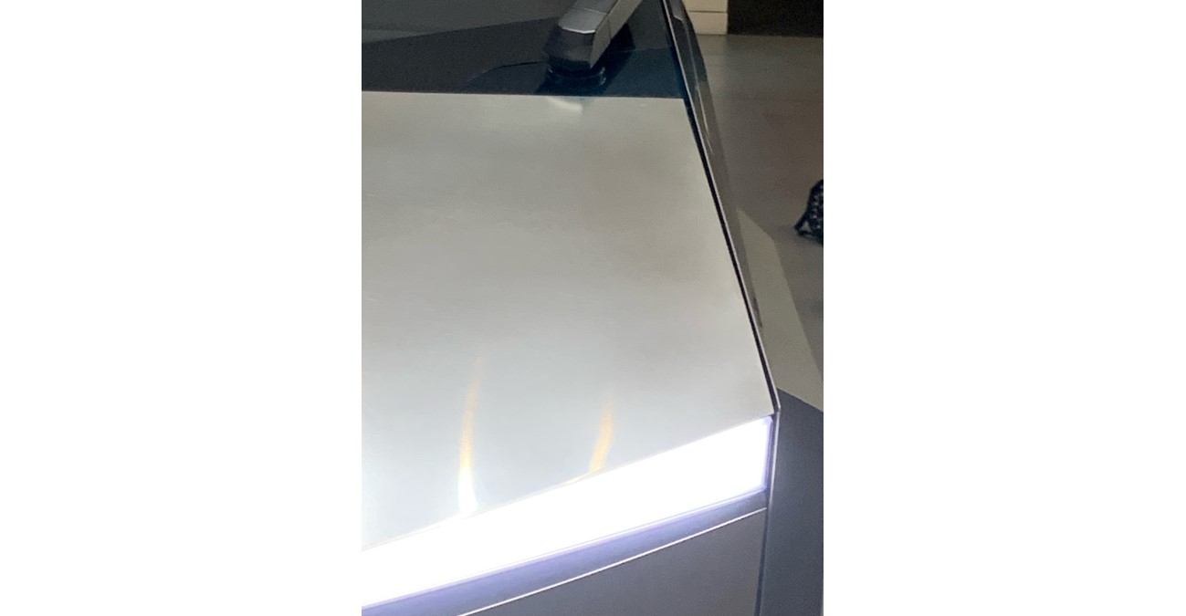 Improved, but still uneven panel gaps in an early-model Tesla Cybertruck