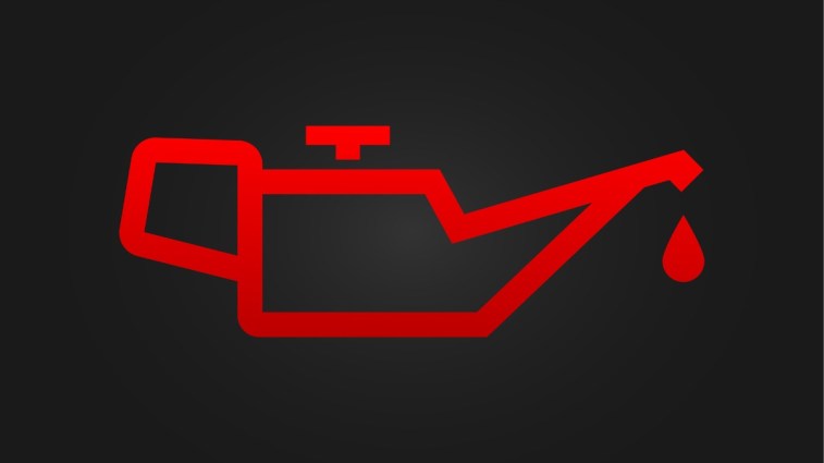 Car oil levels indicator light