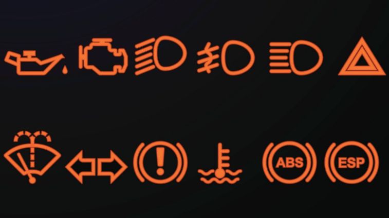 High beam indicator.