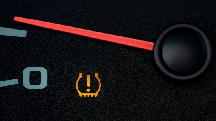Tire pressure warning icon.