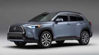 2024 Toyota Corolla Cross in a studio.