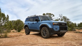 The 2024 Toyota Land Cruiser seen from a front quarter angle