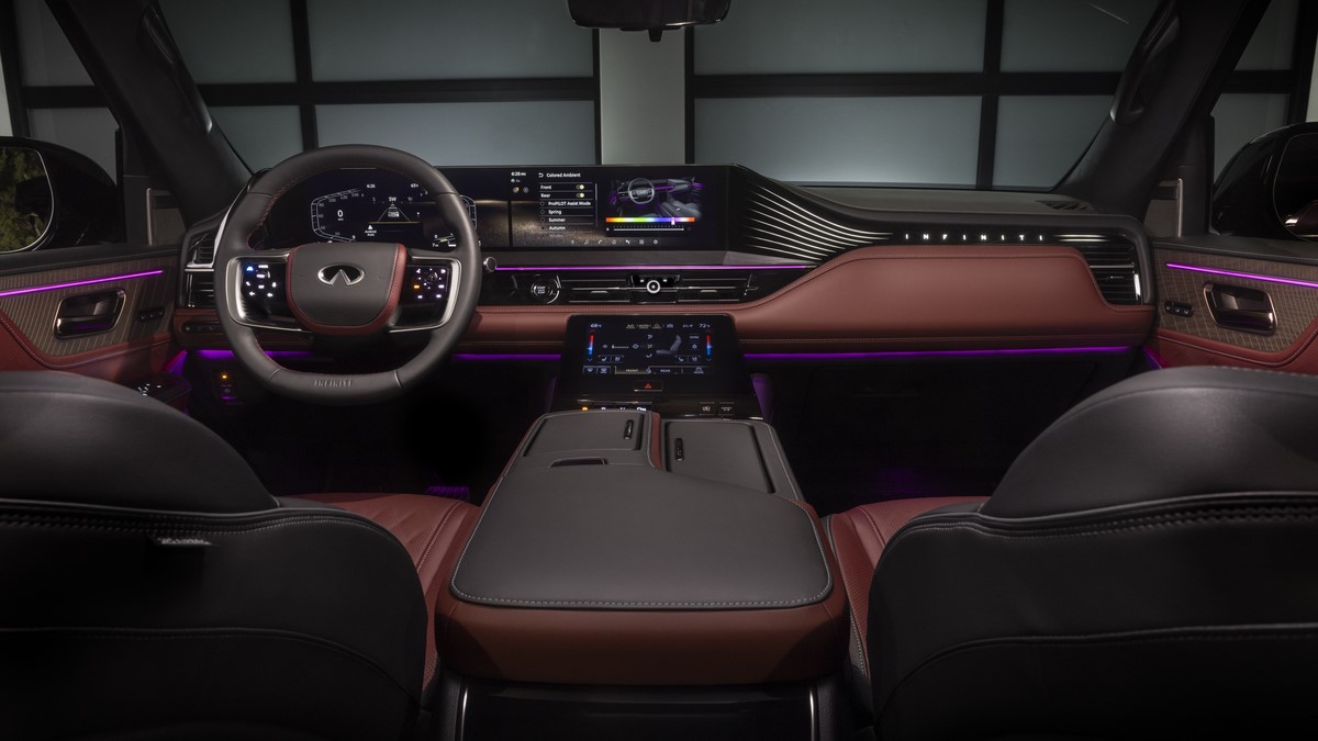 The interior of the 2025 Infiniti QX80