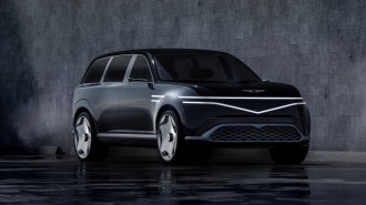 The Genesis Neolun Concept seen from a front quarter angle