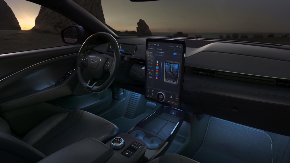 The interior of the 2024 Ford Mustang Mach-E