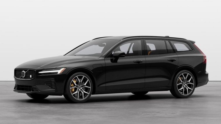 2024 Volvo V60 Polestar in a studio.