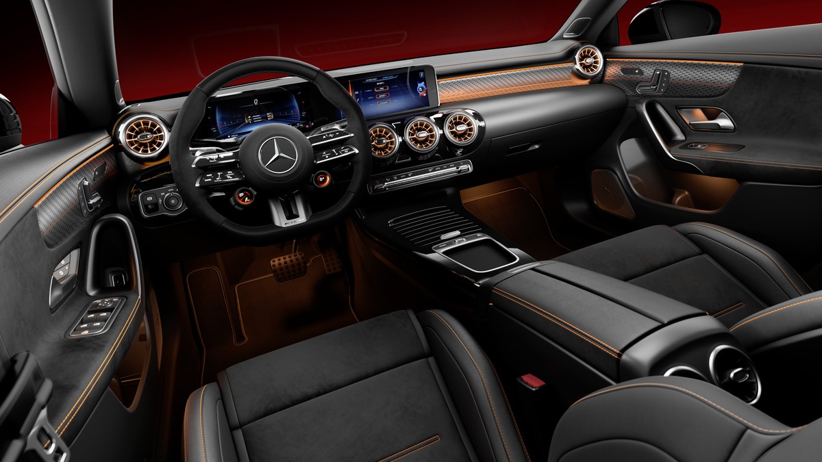 The interior of the 2025 Mercedes-AMG CLA 45 Edition 1