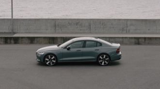 2024 Volvo S60 Recharge T8 in Thunder Grey.