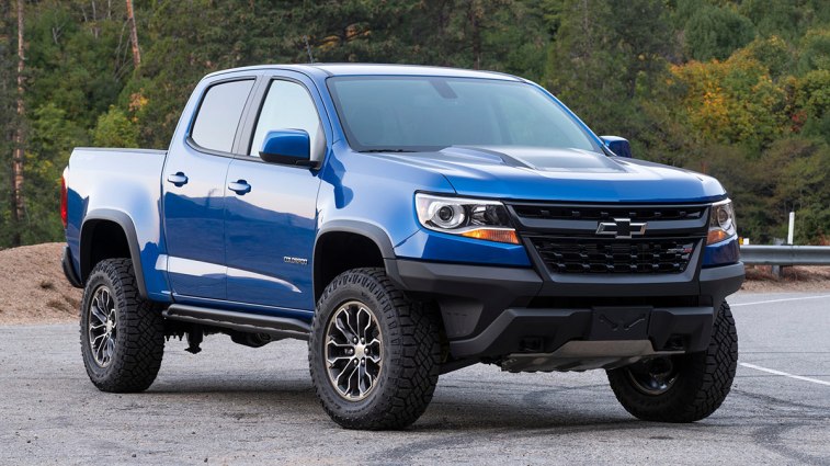 2020 Chevrolet Colorado in blue.