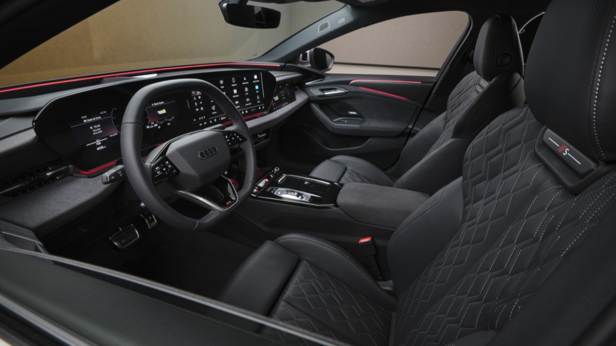The front seats of the 2025 Audi A6 e-tron