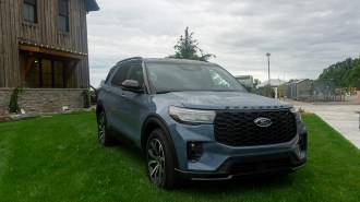 A 2025 Ford Explorer seen from a front quarter angle