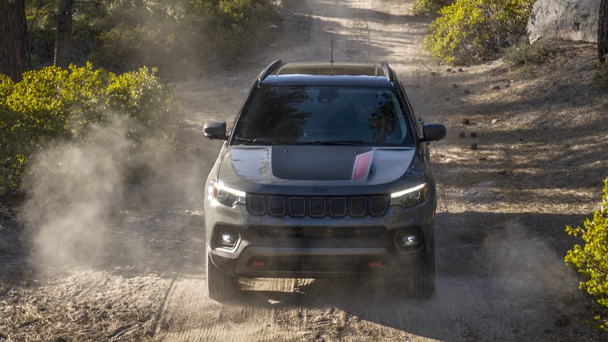 The 2025 Jeep Compass seen from a front quarter angle