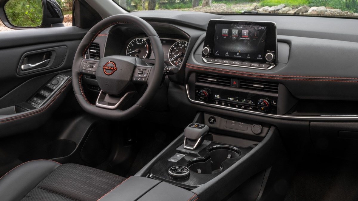 The interior of the 2025 Nissan Rogue Rock Creek