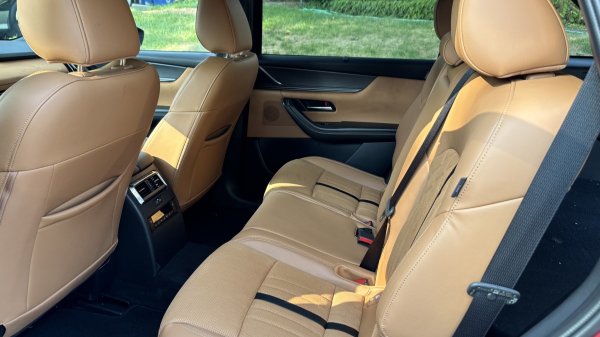 The rear seats of the 2024 Mazda CX-70