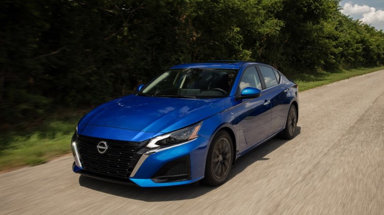The 2025 Nissan Altima seen from a front quarter overhead angle