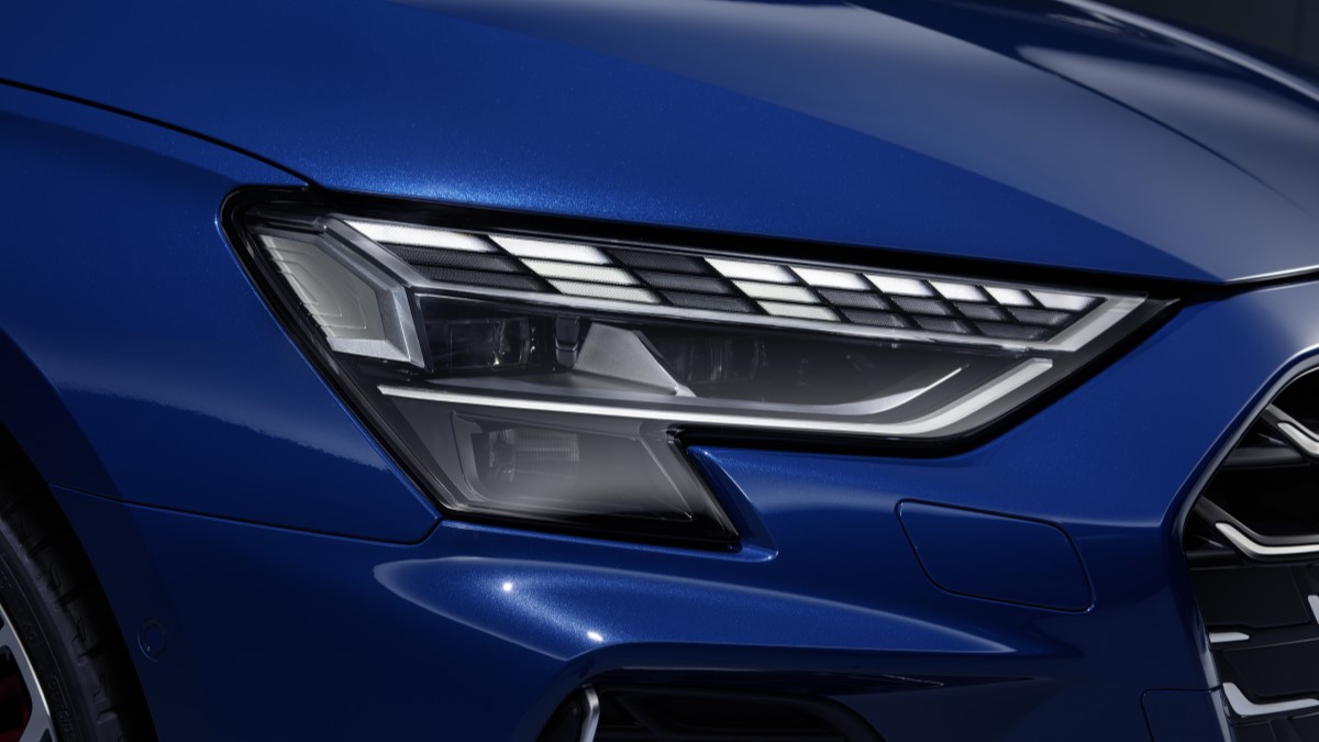The daytime running lights of the 2025 Audi S3