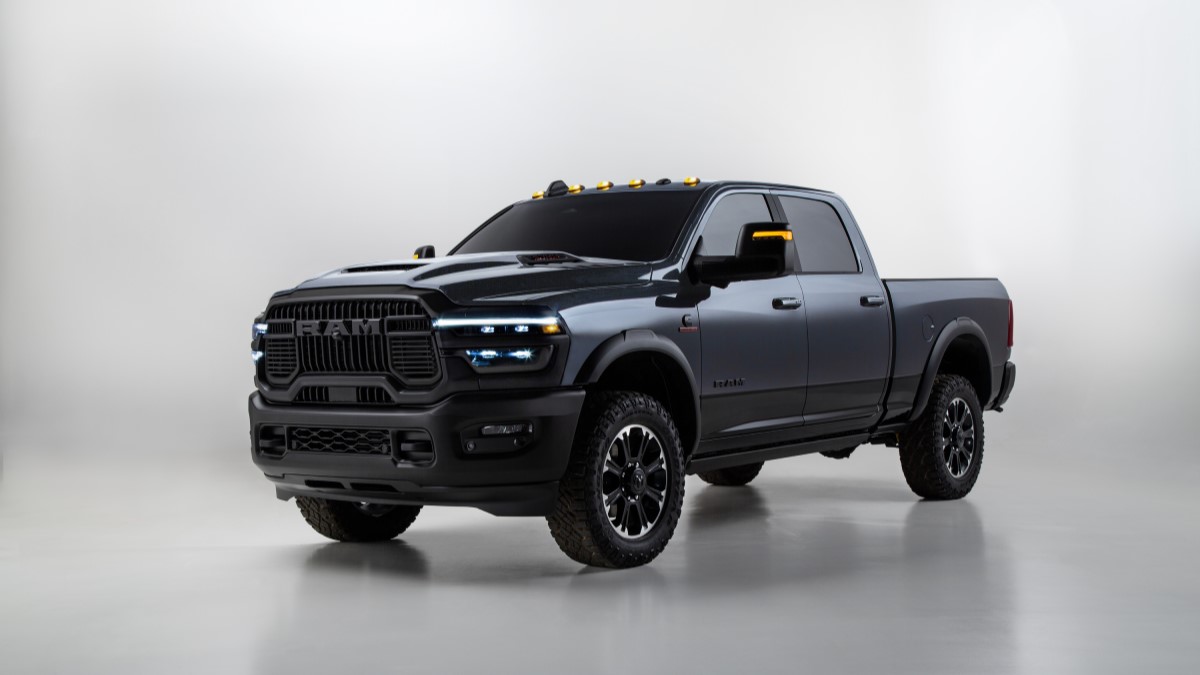 The 2025 Ram HD Rebel seen from a front quarter angle